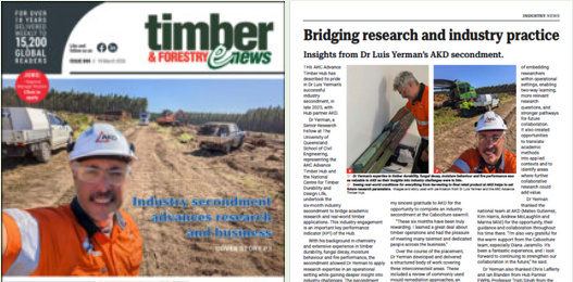 Front page of Timber & Forestry eNews